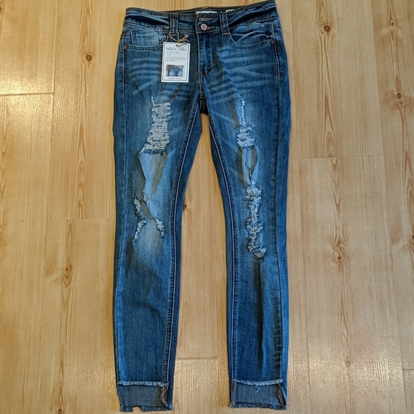 Indigo Rein Denim - NEW, Distressed Skinny Jeans, Indigo Rein